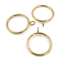 Haute qualité métal 1.5 pouces diamètre intérieur rideau boucle anneau avec oeillet appliquer or rideau anneaux crochets Clips pour tringles à rideaux