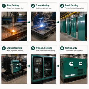 Groupe électrogène diesel 30 kW 37,5 kVA 50/60 Hz Triphasé 220 V/380 V/480 V Démarrage automatique Super silencieux ATS Mobile Châssis ouvert Intelligent - Product Image 5