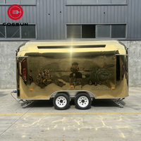 Cogsun Remorque de Restauration Mobile avec Cuisine Complète, Bar à Barbecues, Frites et Burgers, Chariot à Café