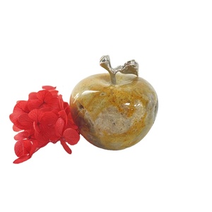Grosir Kerajinan Tangan Alami Kualitas Tinggi Ornamen Kerajinan Ukir Apple Batu Penyembuhan Kristal untuk Hadiah LSY - Product Image 5