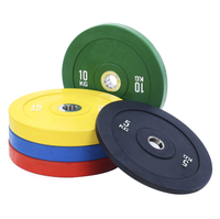 Ensemble de plaques de poids d'entraînement musculaire professionnel coloré 20kg 100kg caoutchouc de pare-chocs