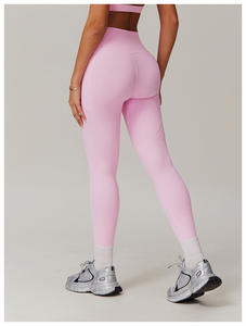 Leggings de Yoga taille haute pour femmes doux extensible séchage rapide sans couture respirant Spandex Leggings de sport avec poches pour femmes - Product Image 3