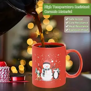 저렴한 프로모션 사용자 정의 만화 귀여운 커피 컵 크리스마스 머그잔 세라믹