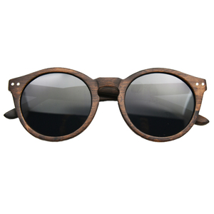 Du <span class=keywords><strong>Mu</strong></span>-gafas de sol de madera, lentes polarizadas UV400 con funda de bambú, redondas, a la moda, nuevas - Product Image 4