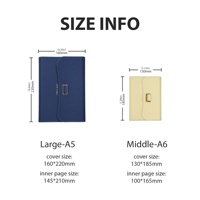 Carnet de notes/journal A5/A6 en cuir PU avec couverture souple multifonctionnelle et porte-stylo – Élégance de luxe pour filles