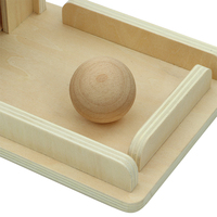 Jouet Montessori Boîte de Permanence des Objets avec Plateau en Bois, Jouet Éducatif, Jouet d'Apprentissage, Couleurs Primaires en Bois