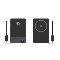 Batterie externe magnétique sans fil 10000 mAh avec charge rapide Type-C, affichage LED, design fin et portable, avec support pour téléphone USB C