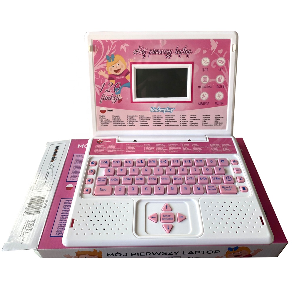 120 functions new arrivals early education toy laptop English and Polish bilingual languages learning machine kids computer toy