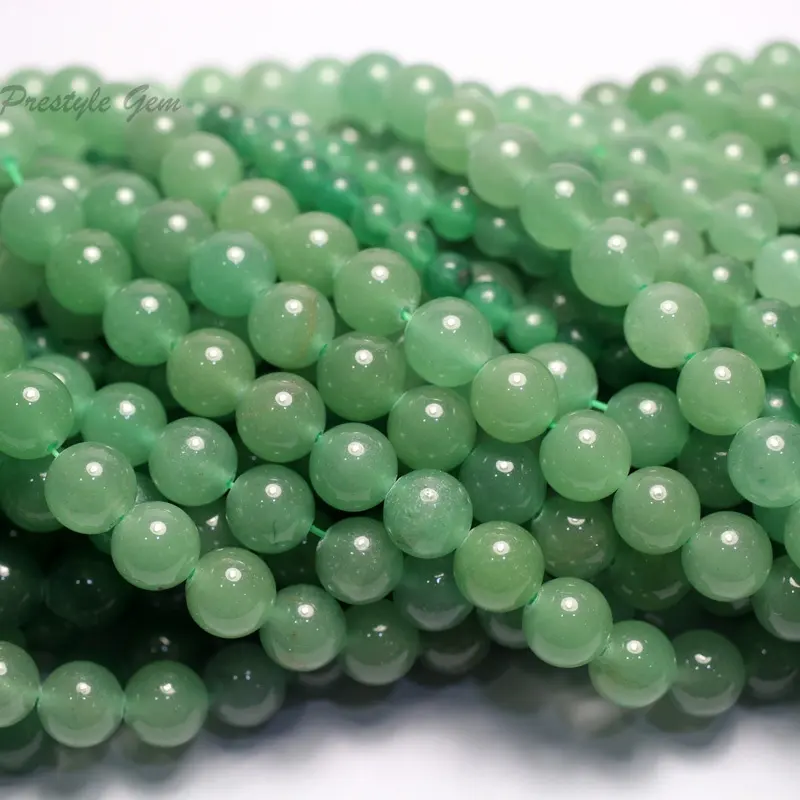 Perles rondes vertes <span class=keywords><strong>aventurine</strong></span>, 4 pièces, 6 mm — 12mm, vente en gros