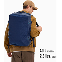 Sac à dos de voyage grande capacité 40L en polyester résistant à l'eau, sac de sport, sac de transport avec compartiment à chaussures zippé – Vente chaude