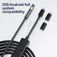 Endoscope industriel chinois W400-E, caméra d'inspection IP67 avec 8 LED, puce MFI, interface 3-en-1 USB 3.0 pour iPhone et Android