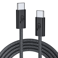 Câble USB4.0 Type-C vers Type-C Noly Braid 240W 40 Gbps à chargement rapide et transfert de données pour MacBook – Vente en gros