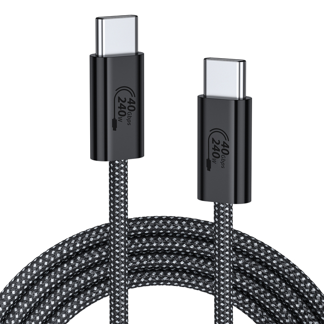 Hot Selling Noly Braid 240W 40Gbps Fast Charing Data Transfer Usb4.0 Cable Type c to Type c for Macbook Data Cables Wholesale
