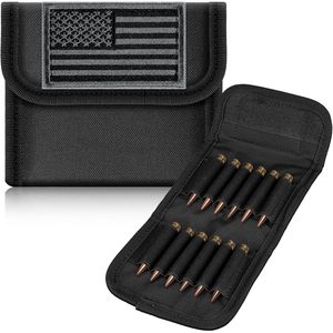 Tactical Ammunition Pouch 12-Bullet Capacity Black Waterproof Outdoor Hunting Gear MOLLE Compatible Waist Mount - Product Image 4