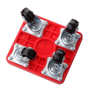 Red Square Caster Wheels 37x13x10cm Ball Bearing Firm Tread Home Use Plastic Material - Product Image 3