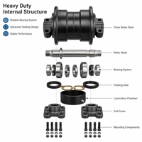 Ensemble de rouleaux de double fond de qualité OEM pour E200B pour mini-excavatrice PC200 IHI, pièces en acier allié Ruimaike
