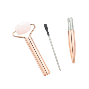 Bút bi kim loại mạ vàng hồng đa năng BECOL Wholesale Creative, in logo tùy chỉnh, ngòi 1.0mm, tích hợp dụng cụ <span class=keywords><strong>massage</strong></span> mặt, làm quà tặng - Product Image 5