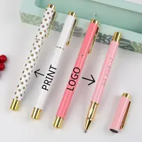 2022 قلم حبر جاف المورد نقل الحرارة مخصص طباعة أقلام كامل اللون المطبوعة معدن الكرة القلم مع نمط