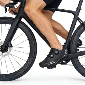 Chaussures de vélo de route professionnelles personnalisées à semelle <span class=keywords><strong>large</strong></span> en fibre de carbone, légères, respirantes, unisexes, pour la course - Product Image 5