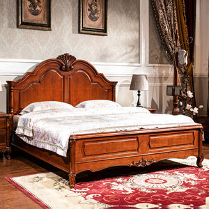 미국 복고풍 전통적인 단단한 나무 부드러운 침대 1.8m 홈 마스터 침실 더블 침대 웨딩 컨트리 스타일 대형 작은 침실 - Product Image 5