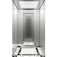 Moderno ascensore per passeggeri da 1.5 m/s per ufficio con macchina di trazione senza ingranaggi con guida a trazione posteriore con contrappeso Design elegante