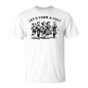Camiseta de satira con humor negro retro de Let's Form A Cult - Product Image 1