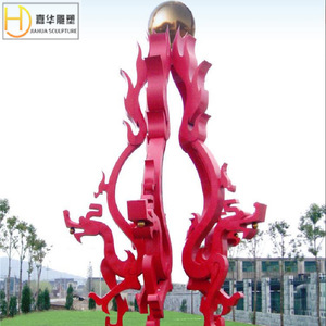 Escultura Abstracta de Fénix Jiahua, Acero Inoxidable, Decoración para Plaza Exterior, Forma Irregular, Montaje en Suelo, Hecha a Mano - Product Image 3