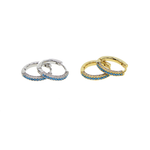 Promotion Nano <span class=keywords><strong>turquoise</strong></span> <span class=keywords><strong>boucle</strong></span> <span class=keywords><strong>d</strong></span>'<span class=keywords><strong>oreille</strong></span> pour femmes bijoux de mode minimaux mignon petit cz cerceau dernière conception boucles <span class=keywords><strong>d</strong></span>'oreilles - Product Image 6