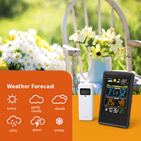 Station météo numérique de bureau avec horloge, température/humidité/baromètre, prévisions météo sans fil, haute précision, LED, ABS, ODM