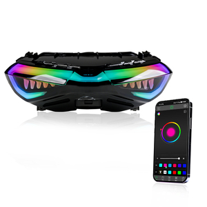 Luz Trasera RGB para Motocicleta con Control por Aplicación y Señales de Giro, Accesorios para <span class=keywords><strong>YAMAHA</strong></span> Nmax <span class=keywords><strong>155</strong></span> V2 <span class=keywords><strong>2020</strong></span> - Product Image 3