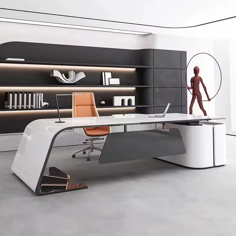Modern Luxury Executive Office Desk for Boss or CEO Wood Executive Manager Desk Table for Office or Home Use