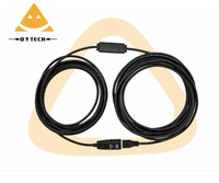 Câble d'extension usb 3.0 haute vitesse Top vente 5m/10m/15m/20m/25m/30m avec amplificateur de Signal USB3.0 noir Poly sac TYPE-C tresse