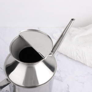 Bouteille à huile en acier inoxydable de qualité alimentaire avec bec verseur long et lisse, anti-fuite, pour huiles de cuisson en cuisine - Product Image 2