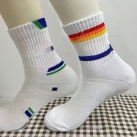 Chaussettes de sport personnalisées en gros pour hommes et femmes, avec coussinets, évacuation de l'humidité, soutien de la voûte plantaire et maille respirante pour la course à pied