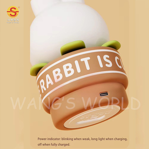 <span class=keywords><strong>Lampe</strong></span> de table de nuit LED rechargeable lapin mignon Port USB <span class=keywords><strong>à</strong></span> commande tactile moderne petite taille pour les décorations de noël cadeaux bébés - Product Image 4