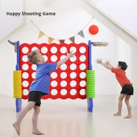 Jeu de puzzle géant en plastique quatre en ligne pour la maternelle et les tout-petits, jeu d'intérieur et d'extérieur, 0-24 mois, unisexe