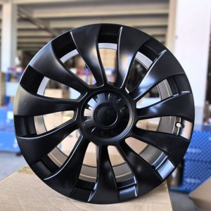 Jantes en alliage de style <span class=keywords><strong>Uberturbine</strong></span> de 18, 19, 20 et 21 pouces, 21x9.5, 21x10.5, noir mat, pour <span class=keywords><strong>Tesla</strong></span> Model Y Performance 5x114.3 - Product Image 1