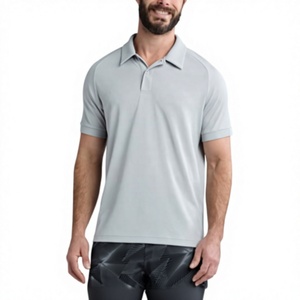 Polo pour homme en maille anti-rides, mélange polyester/coton, logo personnalisé OEM, couleur unie, manches courtes, vêtement d'été - Product Image 2