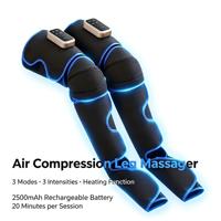 Masseur de jambes complet rechargeable par USB Hailicare, contrôle de la minuterie, compression d'air électrique, masseur de pieds et de mollets, léger (1,4 kg)