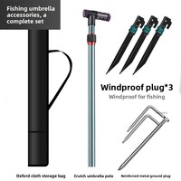 Parapluie de pêche d'extérieur grand format, épaissi, double couche, anti-UV, pliable, avec fonction bâton de marche, imperméable