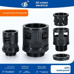 Conector rápido de tubo corrugado de plástico de nailon IP68 junta de manguera de prensaestopas de rosca métrica recta enchufable para rosca métrica Pg - Product Image 6