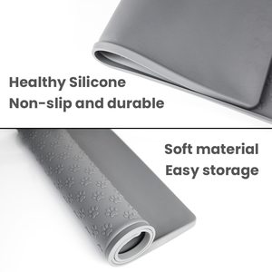 <b>Pet</b> Meal Food <b>Feed</b> Cat and Dog Drinking Water Silicone Waterproof <b>Pet</b> Bowl <b>Mat</b>, Feeding <b>Mat</b> - Product Image 3