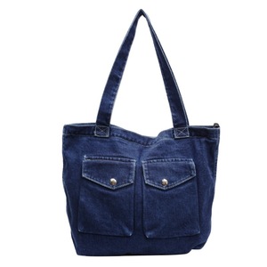Exportation transfrontalière Nouveauté 2025 Sac fourre-tout spacieux et léger en denim artistique vintage pour étudiants - Product Image 4
