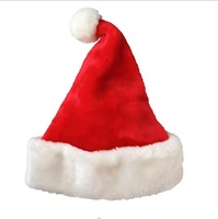 Chapeaux de Noël épais personnalisés avec logo OEM promotionnel, chapeaux de Père Noël chauds, vente en gros, directement de l'usine, fournitures de fêtes