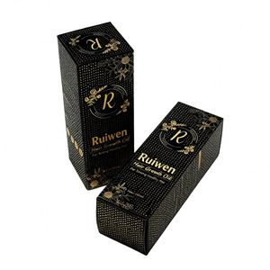 Premium Custom 350g Coated Paper <b>Hair</b> Oil <b>Boxes</b> Packaging With Gold Foil Logo - Product Image 3