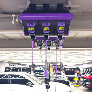 Enrouleur de <span class=keywords><strong>tuyau</strong></span> rétractable 3 en 1 (eau/électricité/air) 10 m avec pistolet de nettoyage <span class=keywords><strong>pour</strong></span> lavage de voiture, garage, atelier - Product Image 3