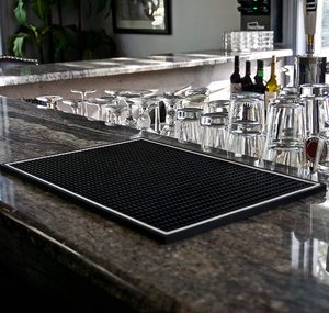 Vente en gros Tapis de bar pour verres à champagne en caoutchouc avec bordure blanche Dessous de <span class=keywords><strong>verre</strong></span> pour bar - Product Image 5