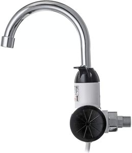 Robinet chauffe-eau électrique instantané avec poignée unique et douchette en plastique pour cuisine ou salle de bain - Product Image 2
