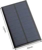 AISmartlink - Paneles Solares Micro de 5V 200mA Personalizados de Fábrica con Cable, Kit de Celdas Solares Fotovoltaicas de 110mmx60mm en Stock