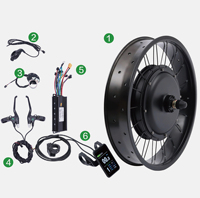 Kit de conversion de vélo électrique haute vitesse EZREAL 2000W/3000W 60V/72V avec écran LED et accélérateur rotatif, batterie au lithium
